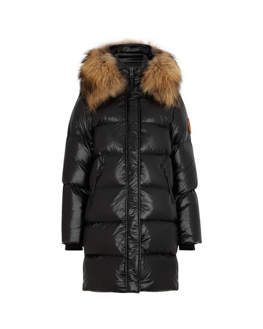Arctic Army Fur-trimmed Quilted Shell Coat