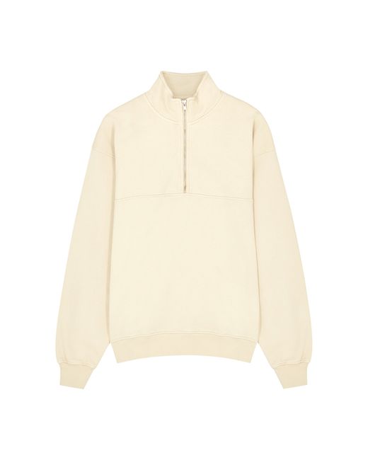 Colorful Standard Ecru Half-zip Cotton Sweatshirt