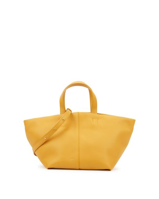 Mansur Gavriel Tulipano Marigold Leather Top Handle Bag