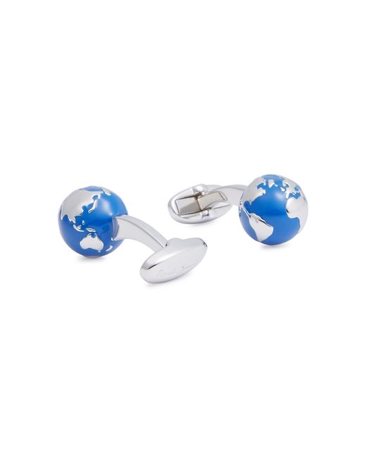 Paul Smith Blue Globe Silver-tone Cufflinks