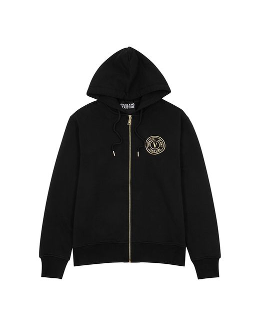Versace Jeans Couture Logo Hooded Cotton Sweatshirt