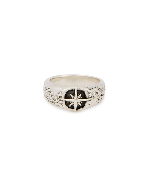 Clocks and Colours High Tide Engraved Sterling Ring