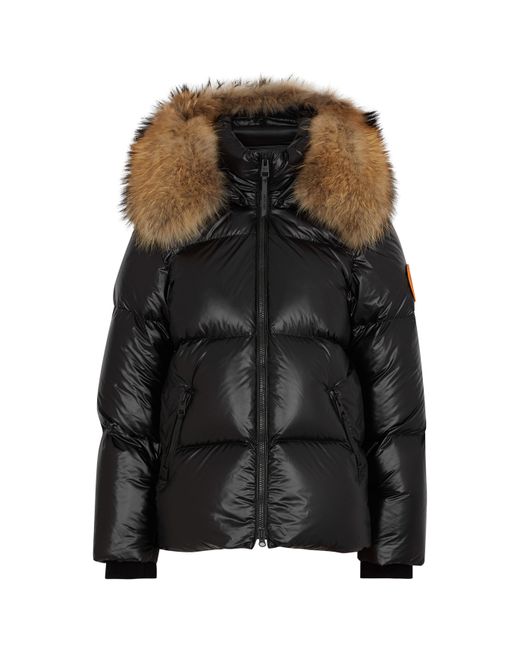 Arctic Army Fur-trimmed Quilted Shell Jacket