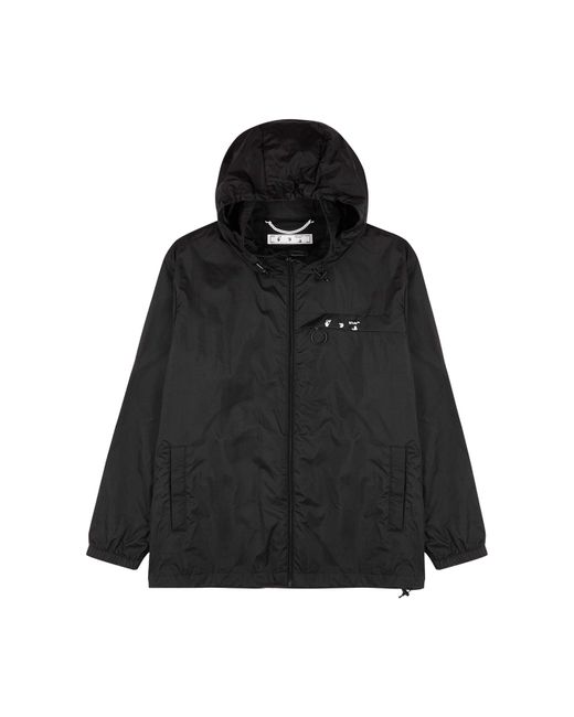 Off-White Black Hooded Ripstop Shell Jacket