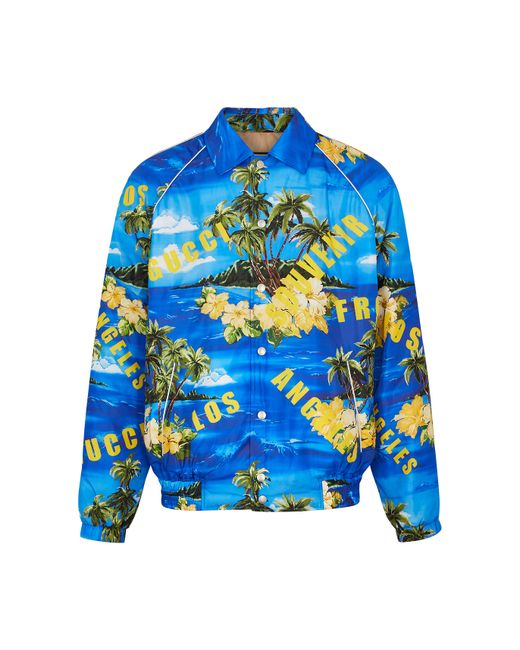 Gucci Printed Padded Shell Bomber Jacket