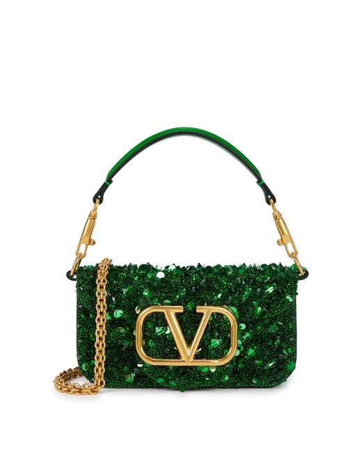 Valentino Garavani Loco Small Embellished Top Handle Bag
