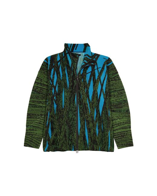 Homme Pliss Issey Miyake Printed Pleated Jacket