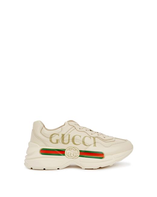 Gucci Rhyton Logo-print Leather Sneakers