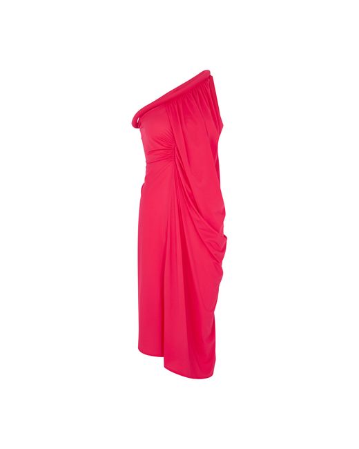 J.W.Anderson One-shoulder Ruched Stretch-jersey Dress