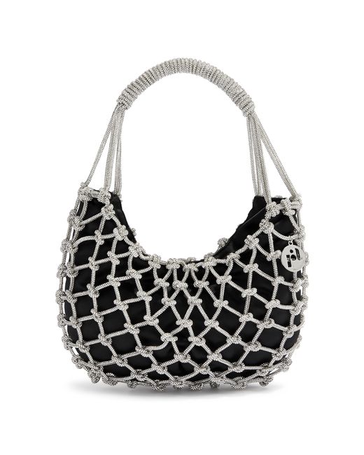 Rosantica Nodi Crystal-embellished Satin Shoulder Bag