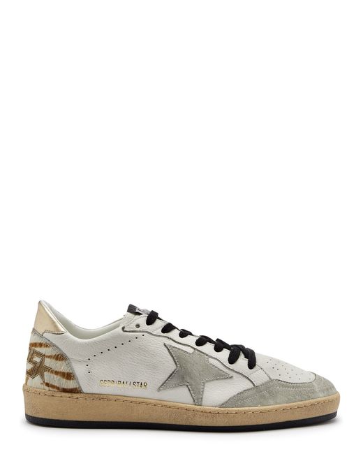 Golden Goose Ball Star Distressed Leather Sneakers