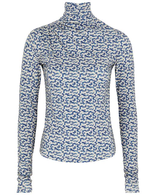 Isabel Marant Etoile Lou Printed Stretch-jersey top