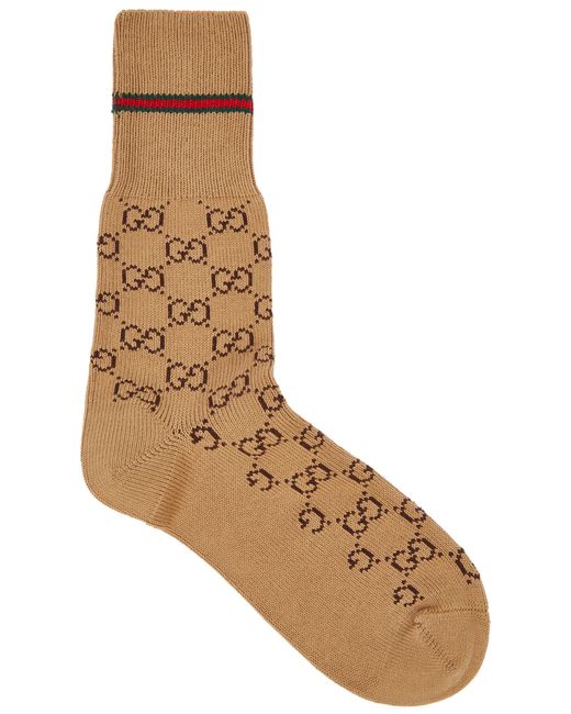 Gucci GG-intarsia Cotton-blend Socks