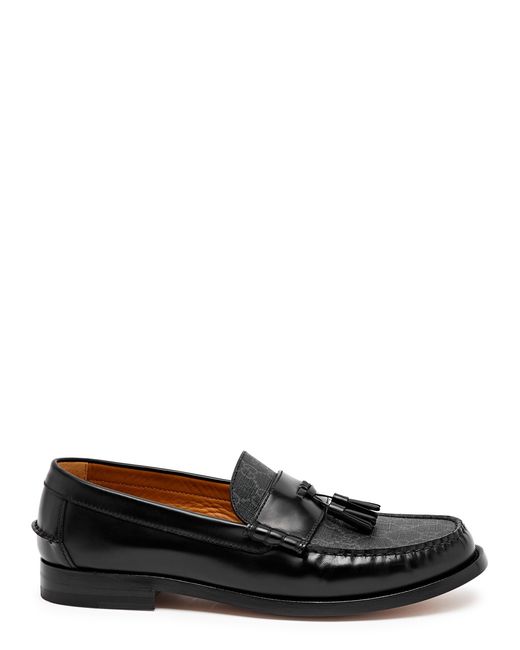 Gucci Kaveh GG Supreme Leather Loafers
