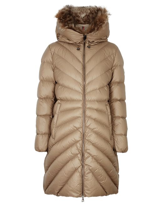 Moncler Chandre Shearling-trimmed Quilted Shell Coat