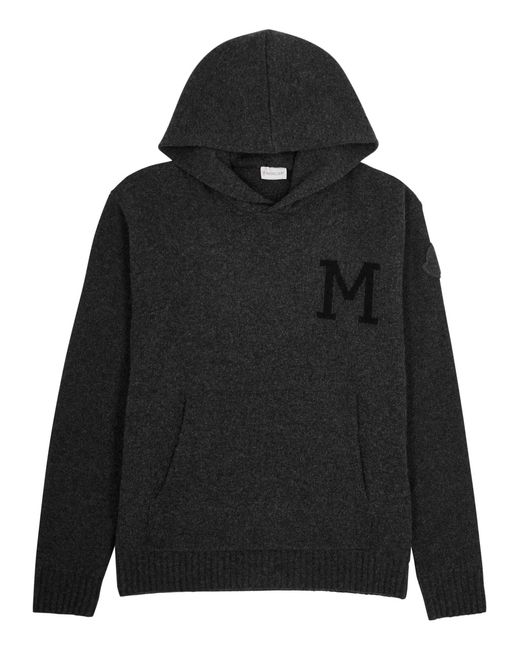 Moncler Hooded Logo Wool-blend Sweatshirt