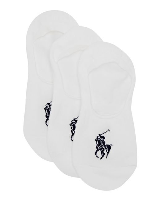Polo Ralph Lauren Logo-intarsia Stretch-cotton Trainer Socks set of Three