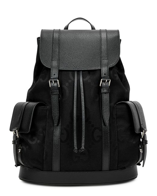 Gucci Jumbo GG Mongrammed Canvas Backpack