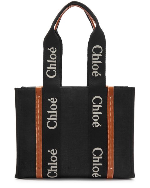 Chloé Woody Medium Canvas Tote Bag