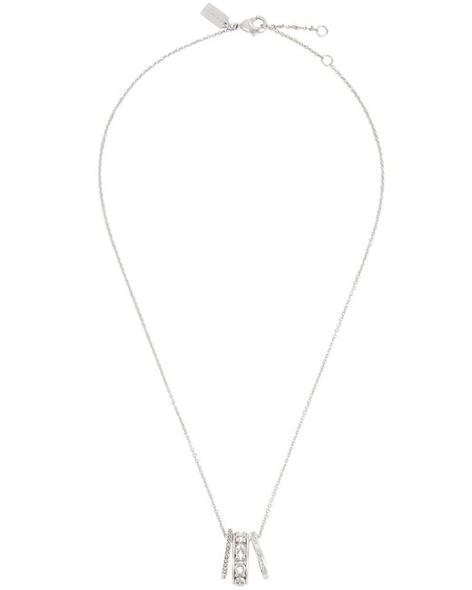 Coach Crystal-embellished Logo Necklace