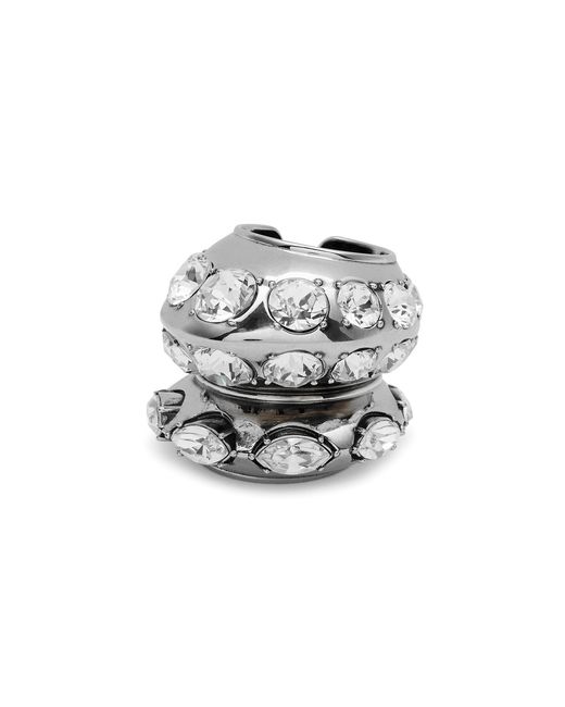 Alexander McQueen Crystal-embellished Chunky Ring