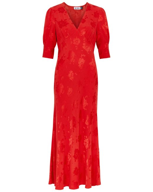 rixo Zadie Floral-jacquard Midi Dress 10 UK