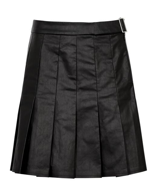 Kassl Editions Pleated Faux Leather Mini Skirt 34 UK 6