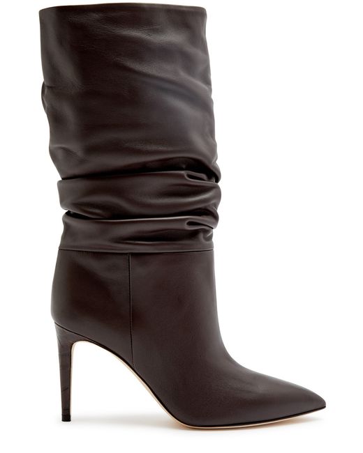 Paris Texas Slouchy 85 Leather Mid-calf Boots 36 IT36 UK3