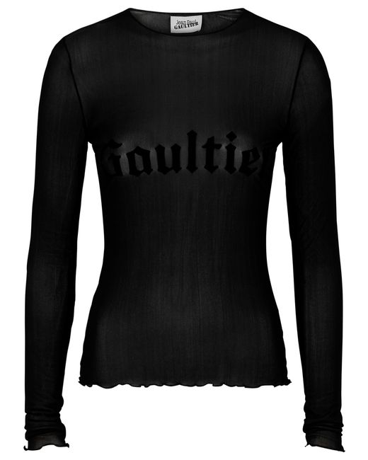Jean Paul Gaultier The Gaultier Logo Tulle top UK12