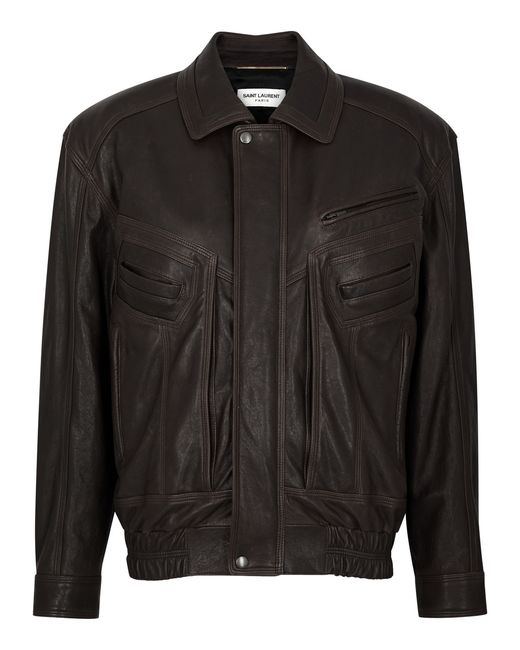 Saint Laurent Leather Jacket 40 UK12