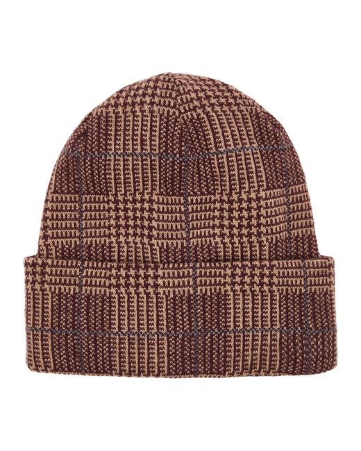 Inverni Checked Wool and Cashmere-blend Beanie