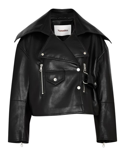 Nanushka Ado Faux Leather Jacket UK12