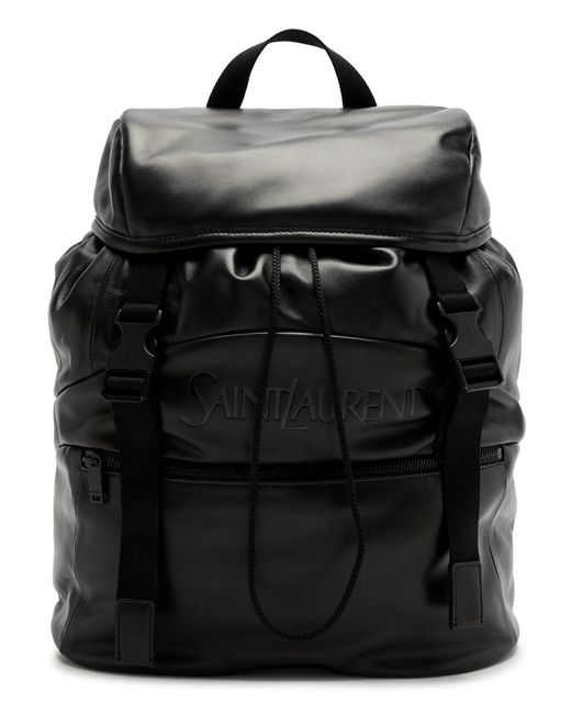 Saint Laurent Logo Leather Backpack