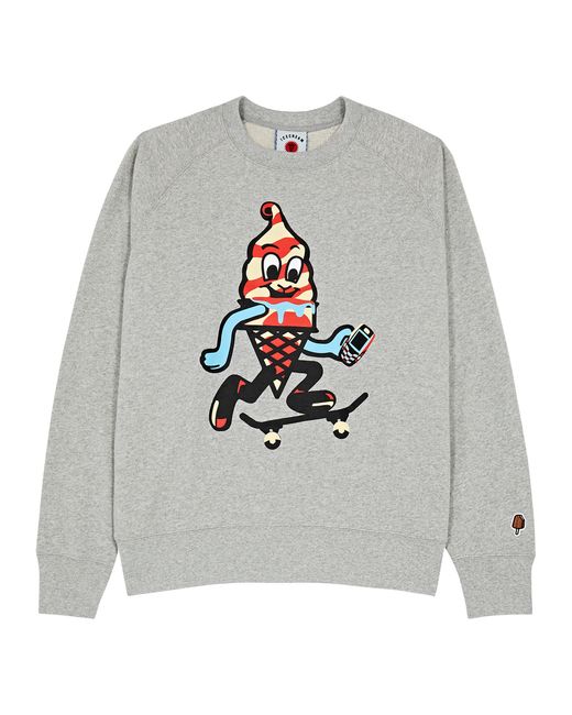 Ice Cream Skate Cone Printed Cotton Sweatshirt