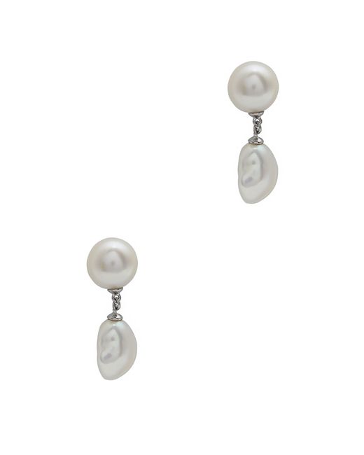 Kenneth Jay Lane Baroque and Sterling Drop Earrings