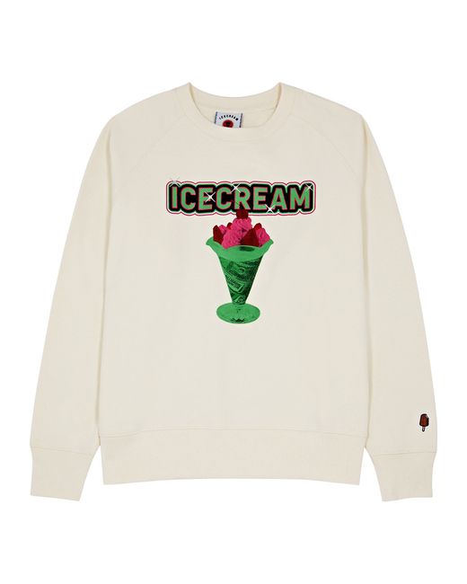 Ice Cream Sundae Printed Cotton Sweatshirt