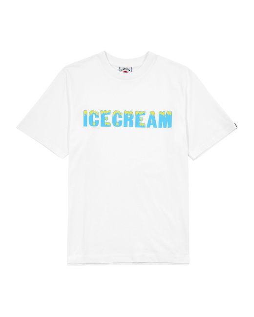 Ice Cream Drippy Logo-print Cotton T-shirt