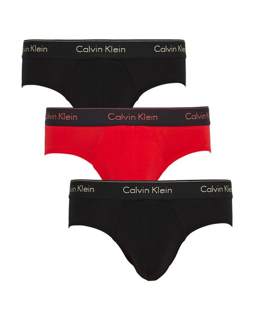 Calvin Klein Logo Stretch-cotton Briefs set of Three
