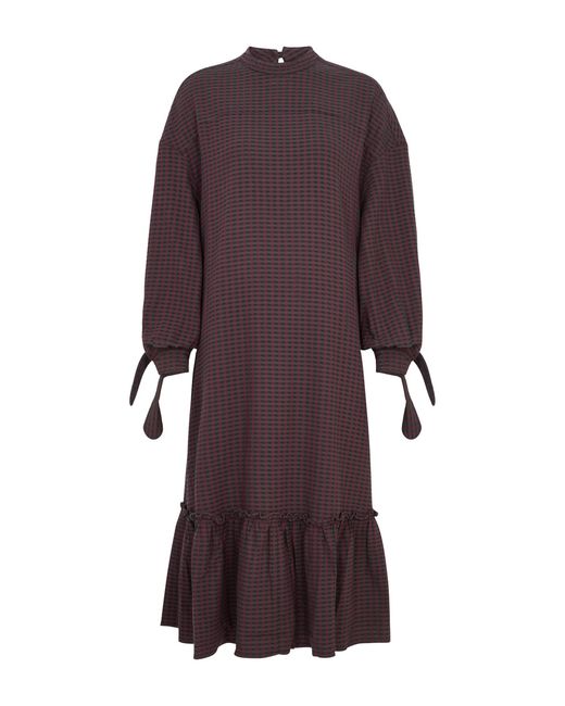 Ymc Rushmore Gingham Seersucker Midi Dress UK14