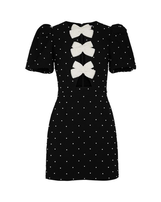 Rebecca Vallance Veronica Embellished Crepe Mini Dress 10 UK10