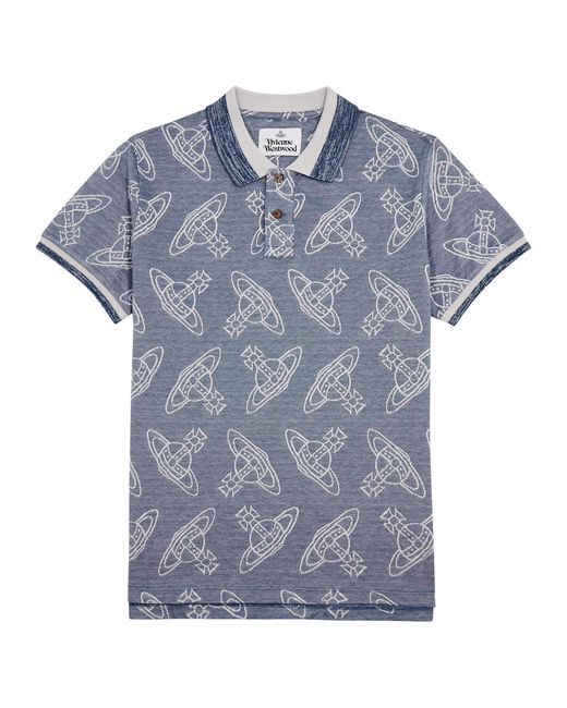 Vivienne Westwood Orb-intarsia Piqué Cotton Polo Shirt