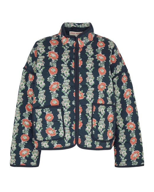 Free People Chloe Floral-print Quilted Cotton Jacket UK 4-6