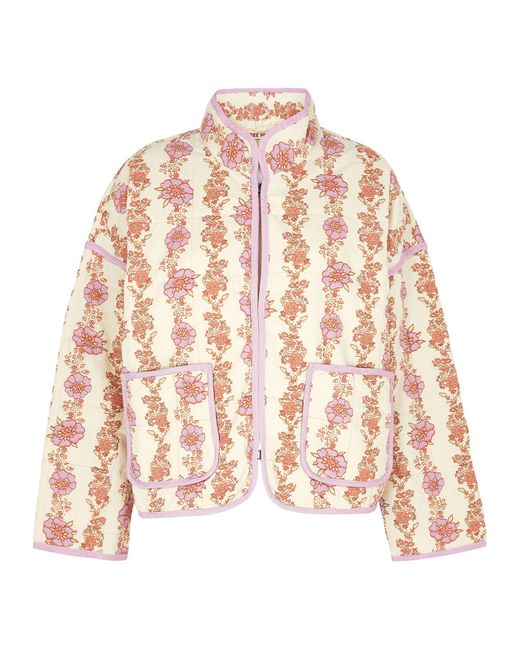 Free People Chloe Floral-print Quilted Cotton Jacket UK 12-14