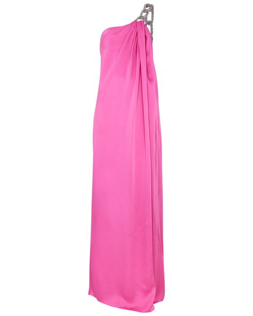 Stella McCartney Falabella One-shoulder Satin Gown 44 UK12
