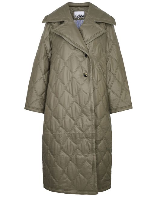 Ganni Quilted Shell Coat 36 UK8