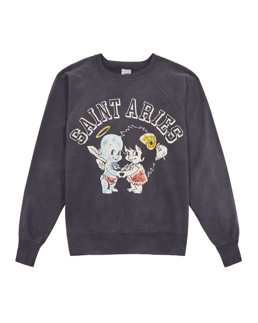Saint Mxxxxxx Saint Aries Printed Cotton Sweatshirt