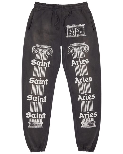 Saint Mxxxxxx Saint Aries Printed Cotton Sweatpants