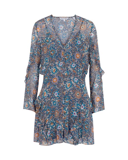 Veronica Beard Camden Floral-print Silk Mini Dress 10 UK14