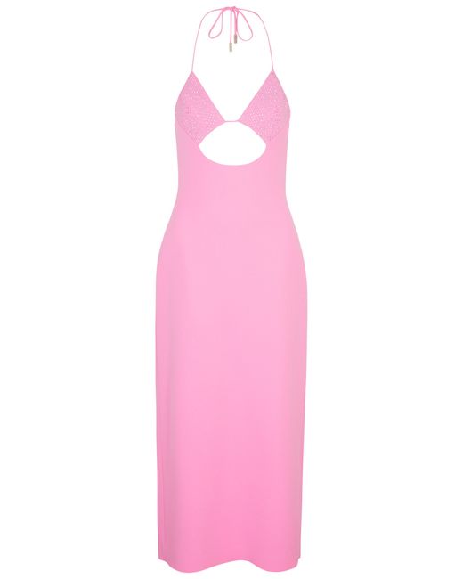 David Koma Crystal-embellished Cut-out Maxi Dress 8 UK8