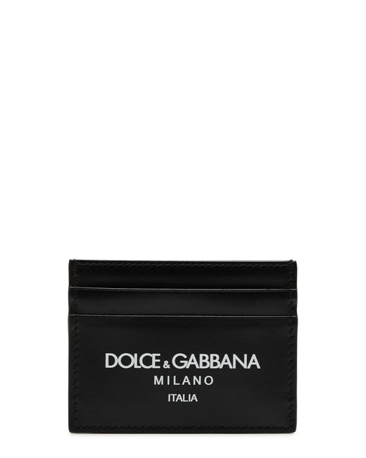 Dolce & Gabbana Logo-print Leather Card Holder
